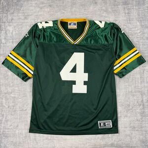 Green Bay Packers Jersey Mens 48 Green Bret Favre #4 Starter Vintage 90s NFL